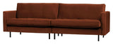 Rodeo Classic 3-pers. Sofa, Rust Velour - Unoliving.com