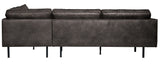 Rodeo Sofa m/højrevendt chaise - Sort - Unoliving.com