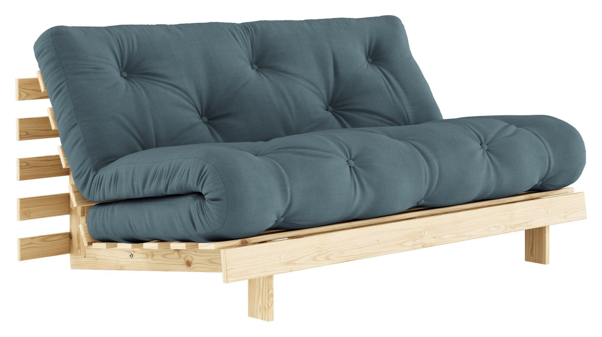 Roots 160 Sovesofa, Fyrretræ/Petroleum Blue, - Unoliving.com