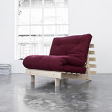 Roots 90 Sovesofa, Bordeaux/Natur - Unoliving.com