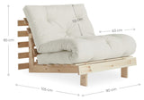 Roots 90 Sovesofa, Linen/Natur - Unoliving.com