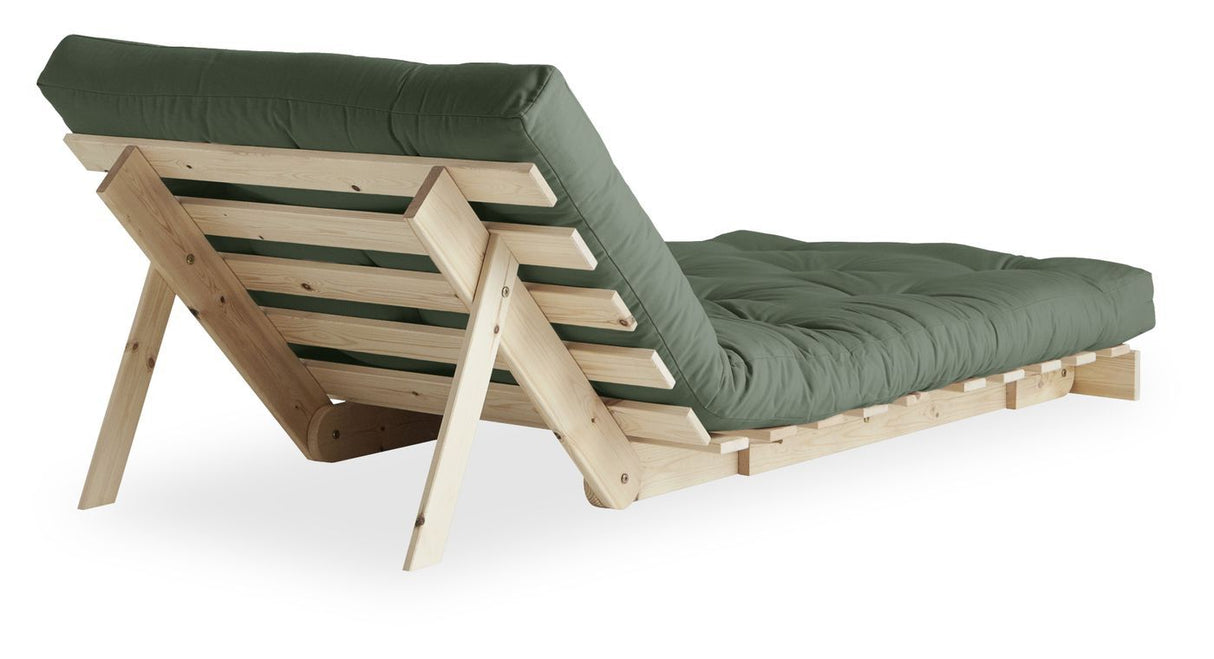 Roots 90 Sovesofa, Olive Green/Natur - Unoliving.com