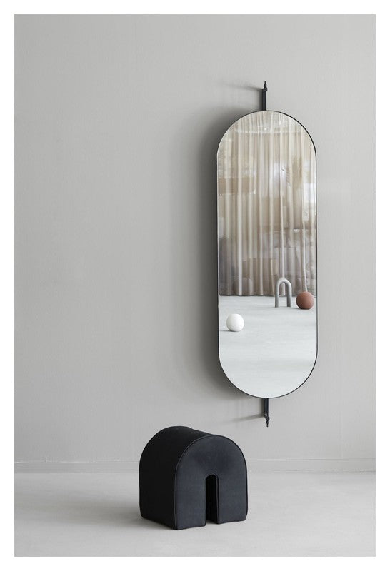 Rotating Spejl, Oval, Sort - Unoliving.com