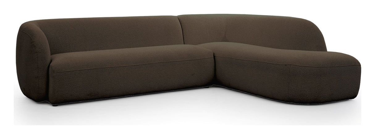 Rothschild 2,5-pers Sofa open højre - Mørkebrun - Unoliving.com