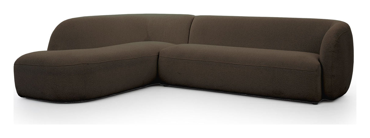 Rothschild 2,5-pers Sofa open venstre - Mørkebrun - Unoliving.com