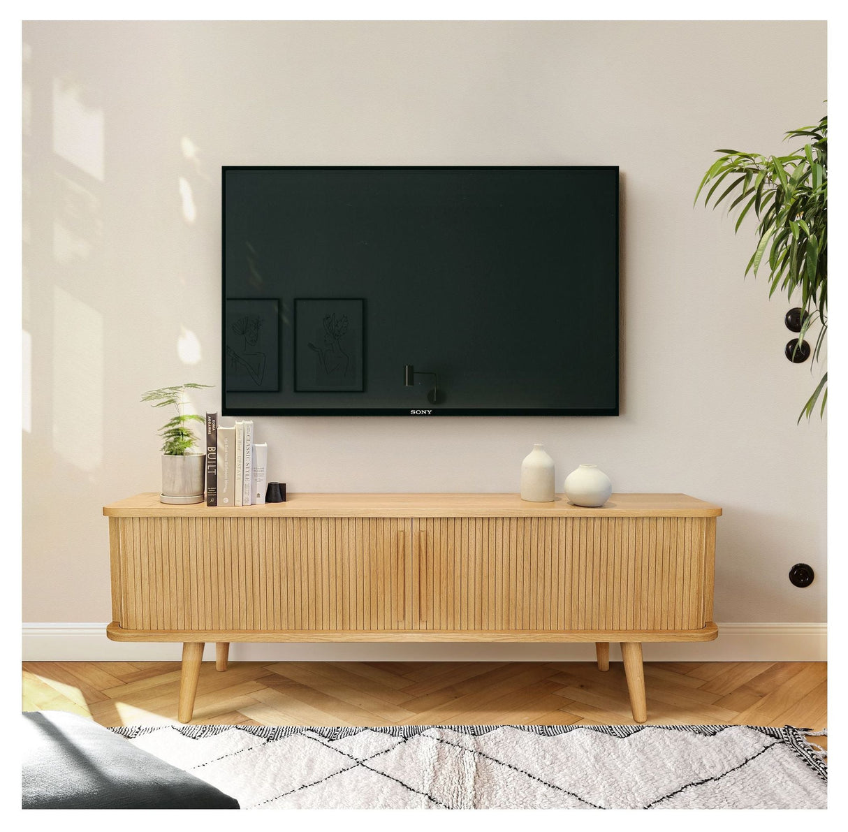 Rove TV-Bord, Natur eg, 138x40 - Unoliving.com