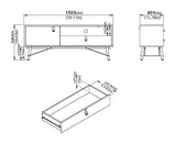 Ry Tvbord - Valnødlook/Mat Sort - Unoliving.com