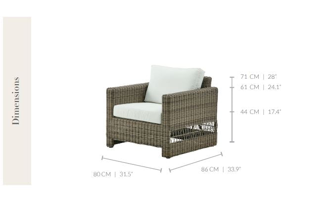 Carrie Exterior Loungestol, Antique grey