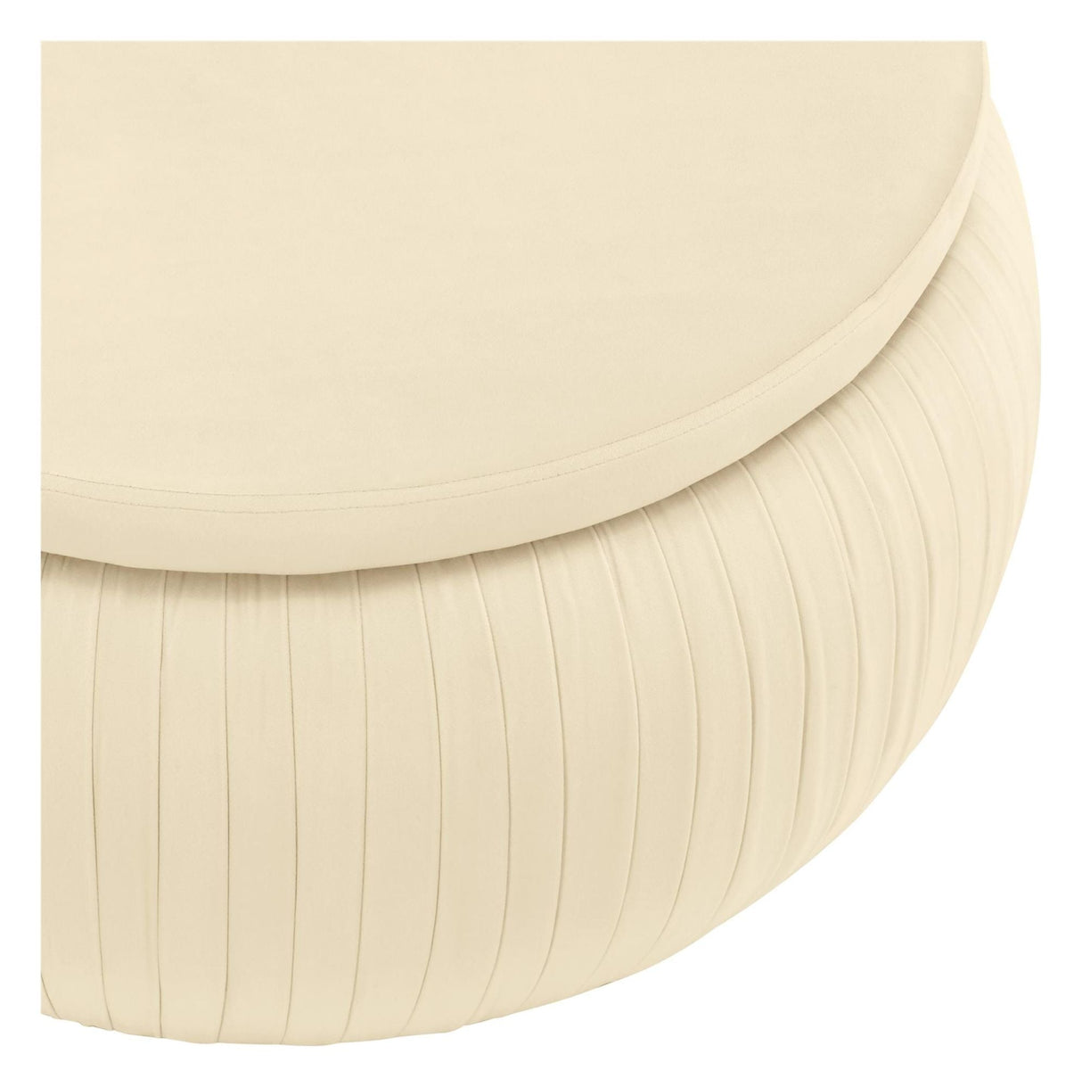 Sapphire Ottoman m. opbevaring, Cream - Unoliving.com