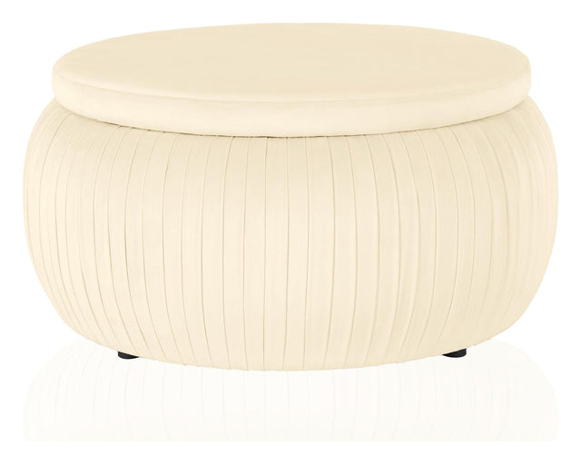 Sapphire Ottoman m. opbevaring, Cream - Unoliving.com