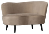 Sara Loungesofa, højrevendt - Khaki fløjl - Unoliving.com