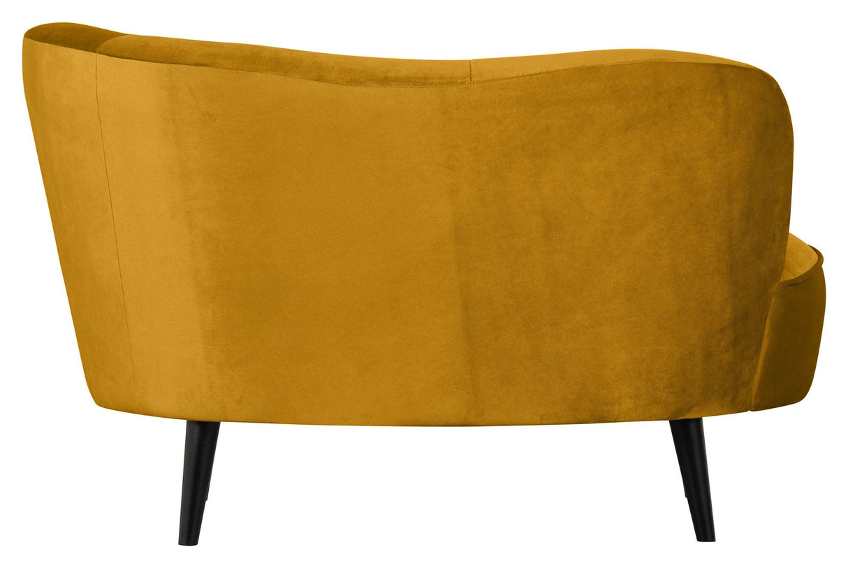 Sara Loungesofa, højrevendt - Ochre fløjl - Unoliving.com