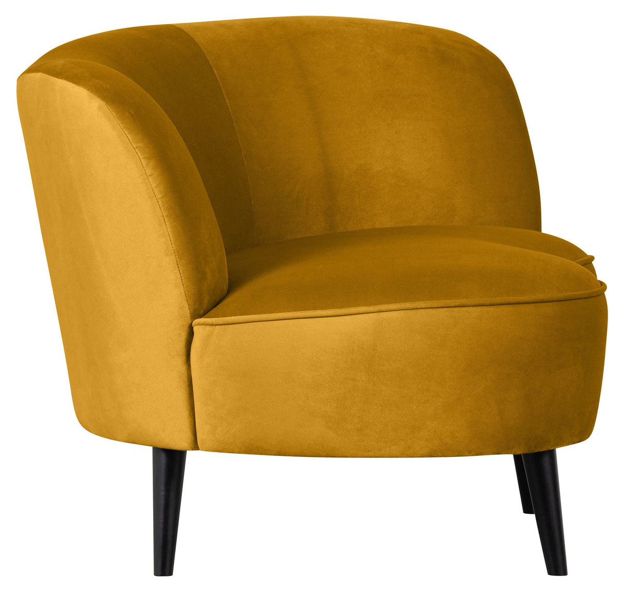 Sara Loungesofa, højrevendt - Ochre fløjl - Unoliving.com