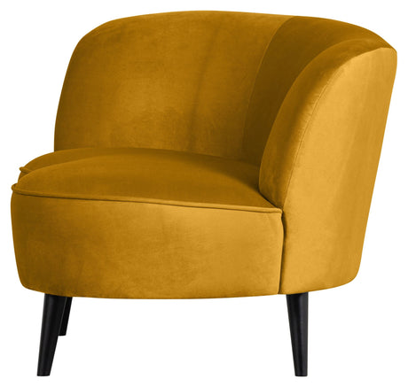 Sara Loungesofa, venstrevendt - Ochre fløjl - Unoliving.com