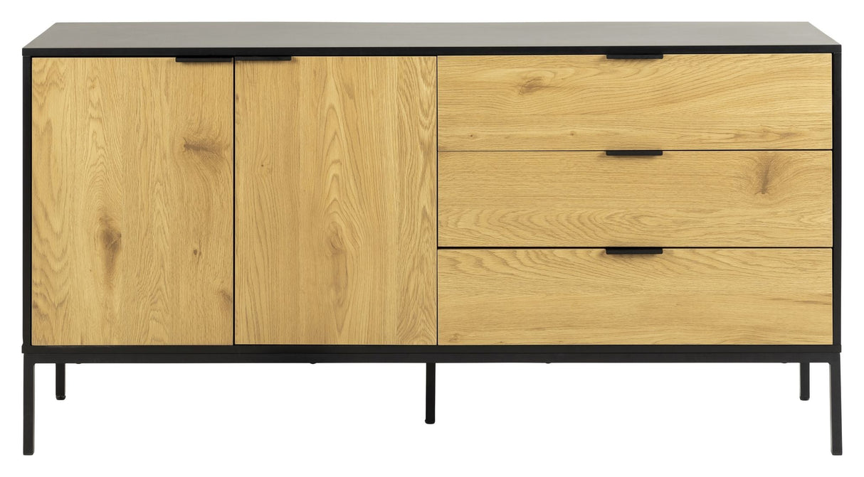 Seaford Skænk 160x40x80, Sort - Unoliving.com