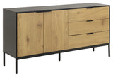 Seaford Skænk 160x40x80, Sort - Unoliving.com