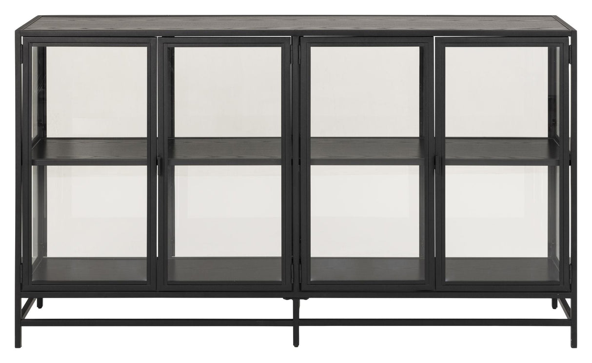 Seaford Vitrine 152x35x86, Sort - Unoliving.com