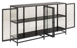 Seaford Vitrine 152x35x86, Sort - Unoliving.com