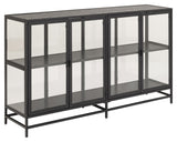 Seaford Vitrine 152x35x86, Sort - Unoliving.com