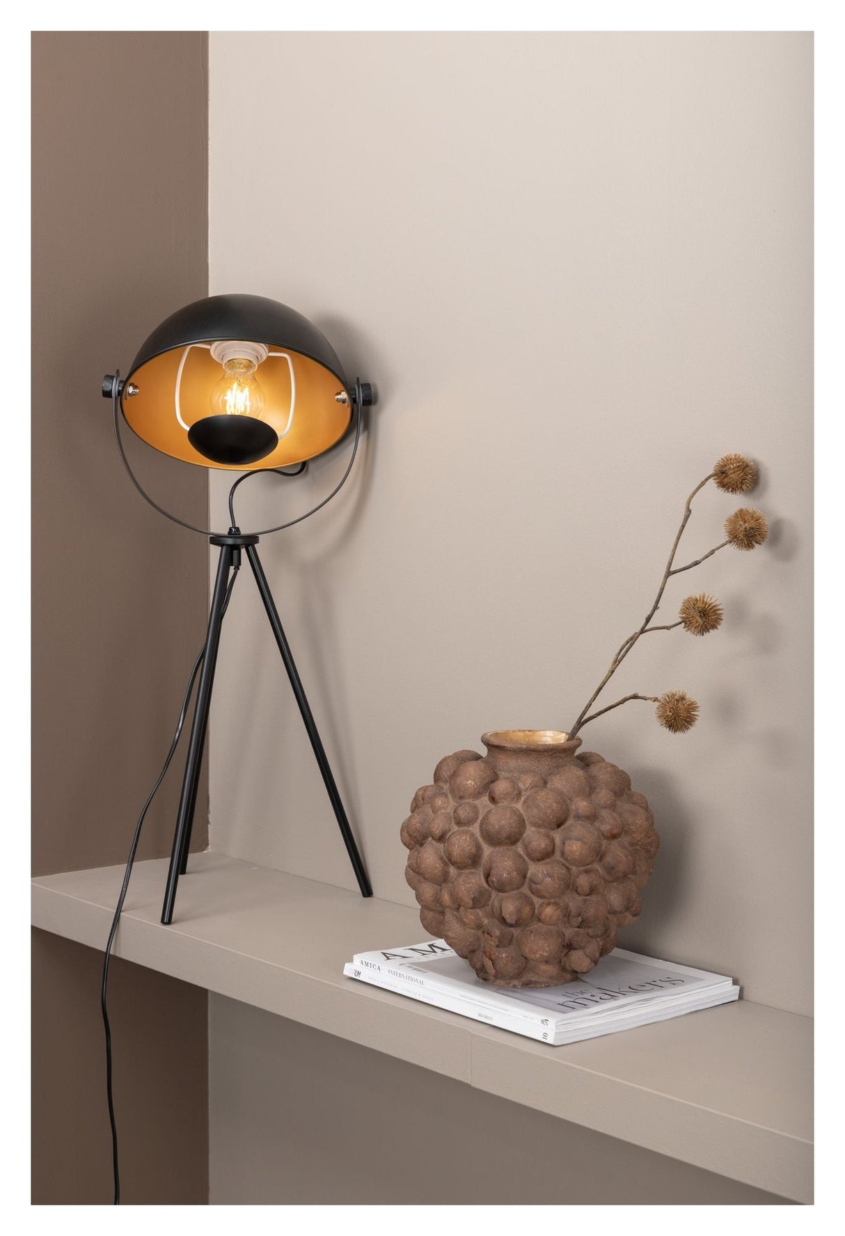 Search Bordlampe, Sort/Messing - Unoliving.com