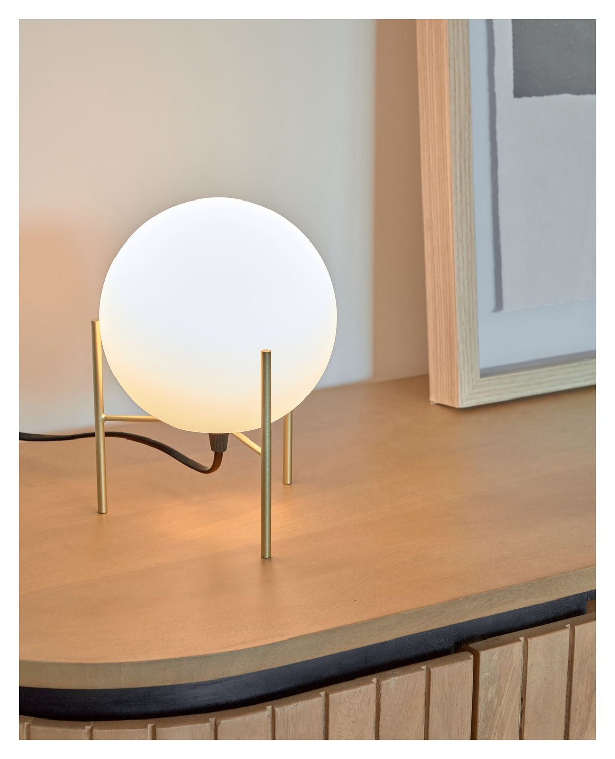 Seina Bordlampe, Stål m. messing finish - Unoliving.com