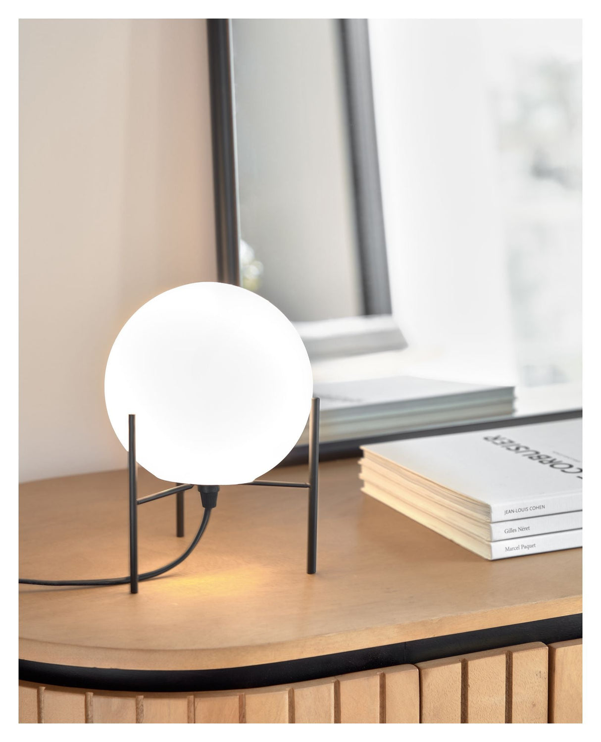 Seina Bordlampe, Stål m. sort finish - Unoliving.com