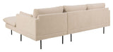 Selena Sofa m. chaiselong Beige, Højrevendt - Unoliving.com