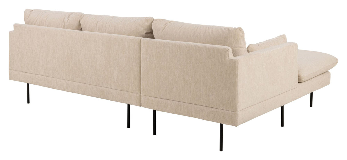 Selena Sofa m. chaiselong Beige, Venstrevendt - Unoliving.com