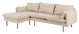 Selena Sofa m. chaiselong Beige, Venstrevendt - Unoliving.com