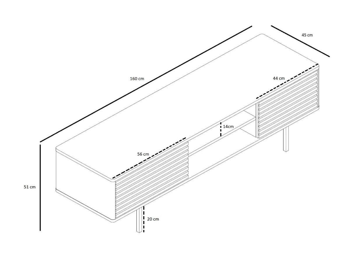 Sense TV-bord - Eg/Smoke brun - Unoliving.com