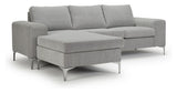 Shea FLIP Sofa med chaiselong, Grå - Unoliving.com