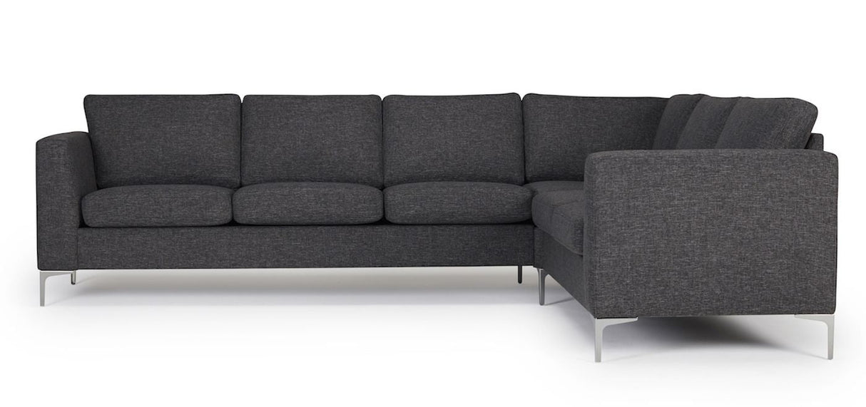 Shea Hjørnesofa højre, Grå Stof - Unoliving.com