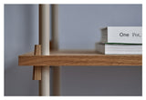 Shelving System, 1 fag, 4 hylder, H:115, Eg/Grå - Unoliving.com