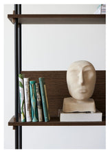 Shelving System, 2 fag, 9 hylder, H:200, Røget Eg/Sort - Unoliving.com