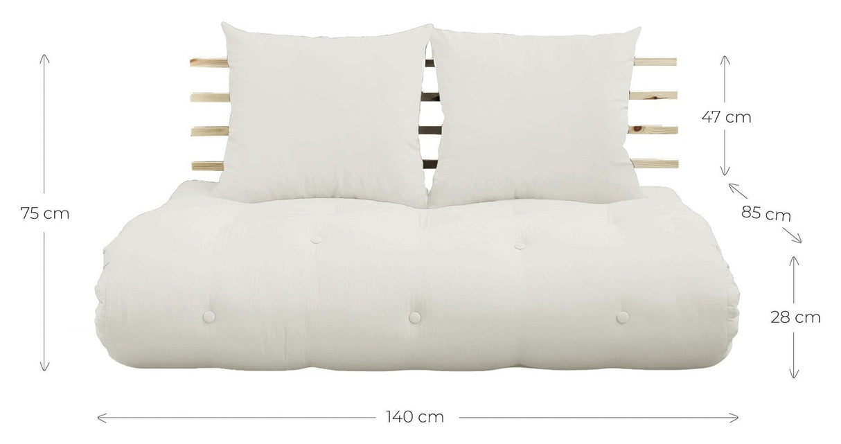 Shin Sano Futon, Linen/Natur - Unoliving.com