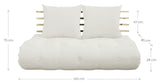 Shin Sano Futon, Linen/Natur - Unoliving.com