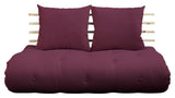 Shin Sano Futon sofa, Bordeaux/Natural - Unoliving.com