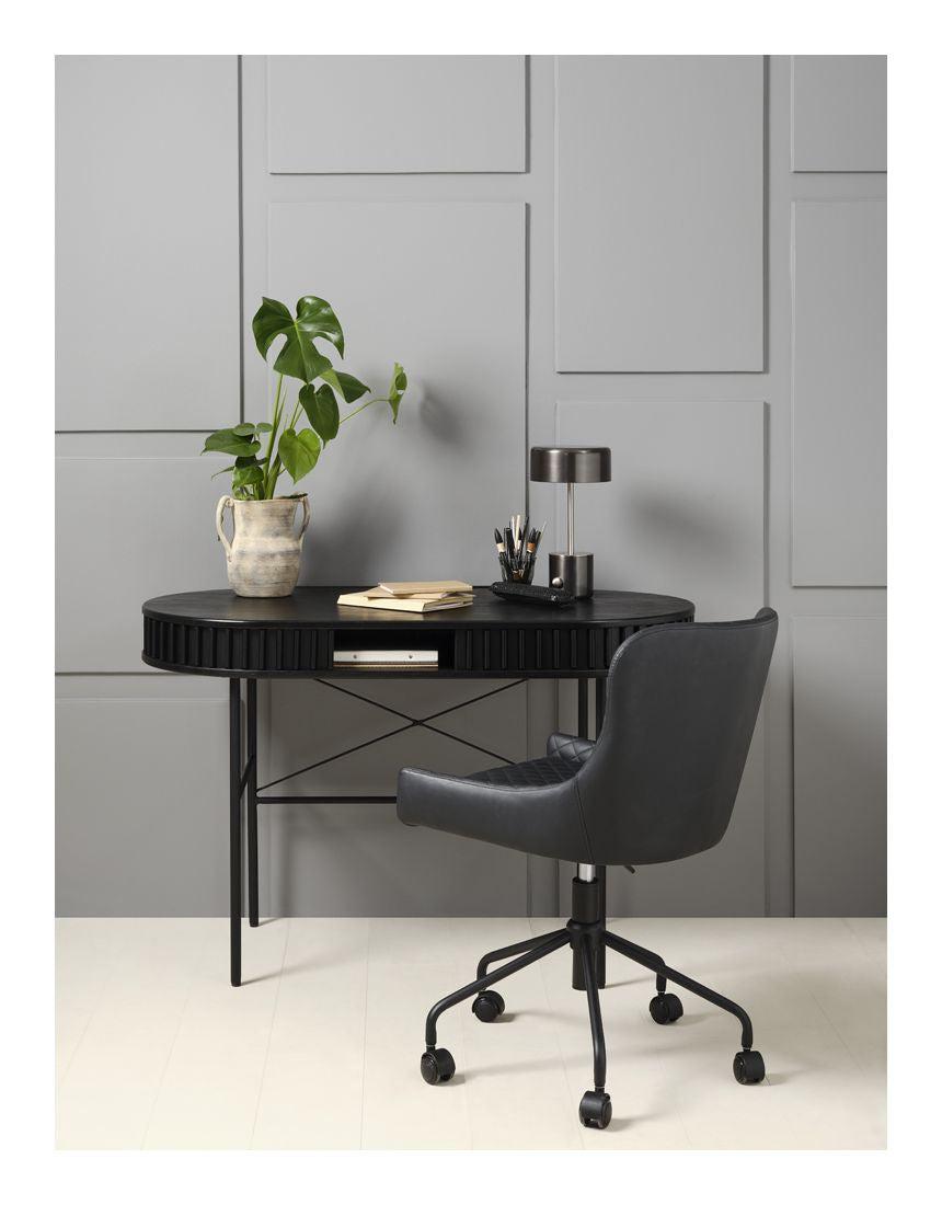 Siena Skrivebord 60x120 - Sort/eg - Unoliving.com