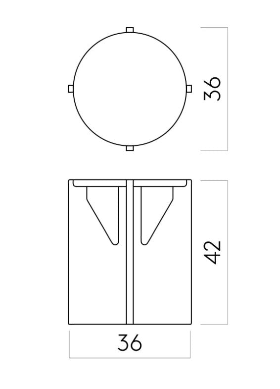 Simple Stool Skammel, Eg, Ø36 - Unoliving.com