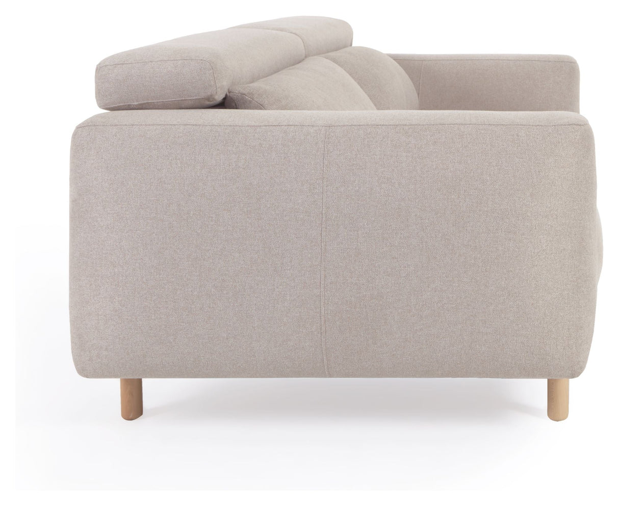 Singa 3-pers. Sofa, Beige Chenille - Unoliving.com