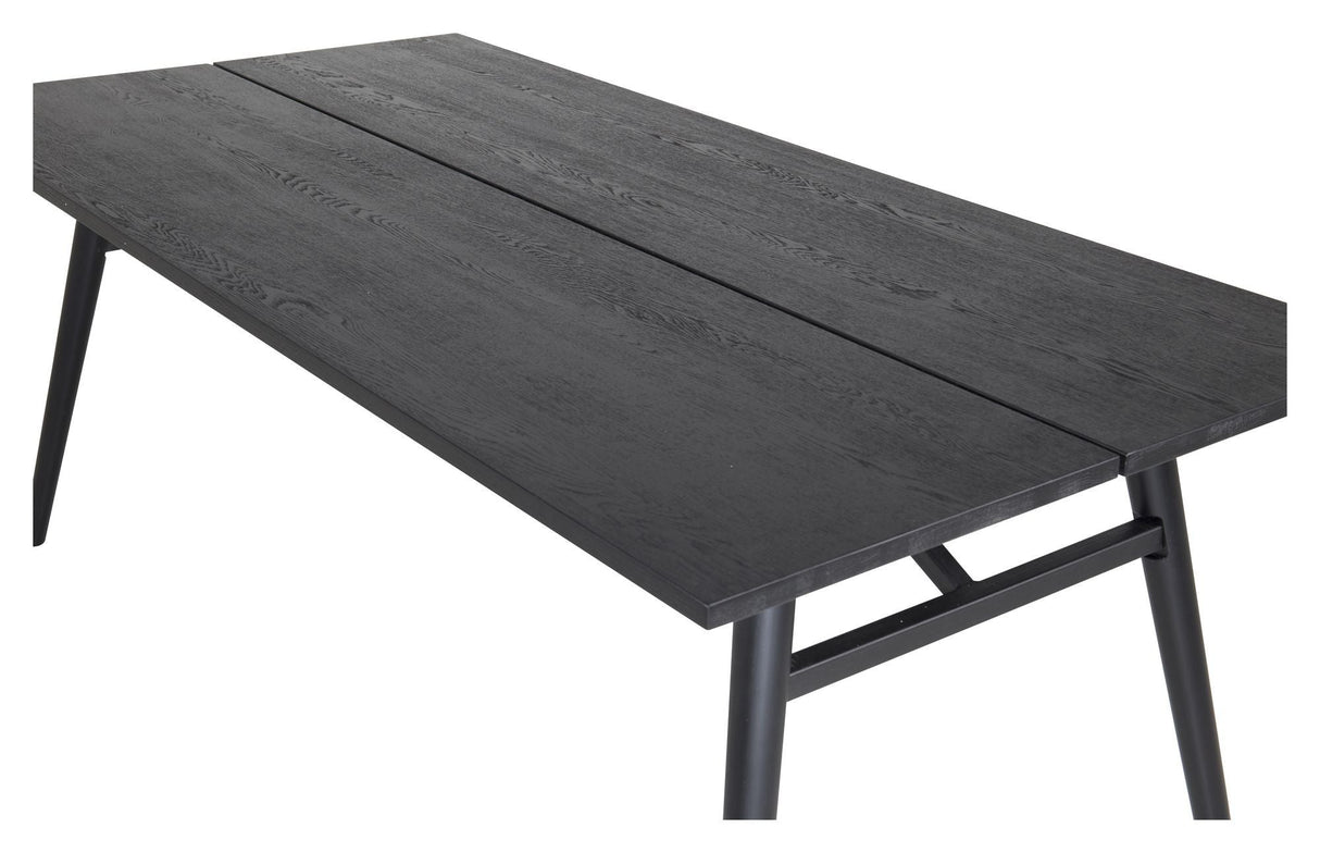 Sleek Spisebord, Sort børstet eg, 195x95 - Unoliving.com