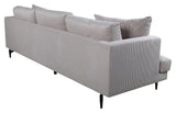 Sofia 3-pers. Sofa, Beige Fløjl - Unoliving.com