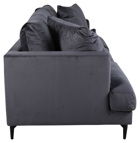 Sofia 3-pers. Sofa, Mørkegrå Velour - Unoliving.com