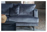 Sofia 3-pers. Sofa, Mørkegrå Velour - Unoliving.com