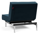 Splitback Chrome Loungestol, Argus/Navy Blue - Unoliving.com