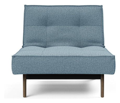 Splitback Eik Loungestol, Røget eg, Mixed Dance/Light Blue - Unoliving.com