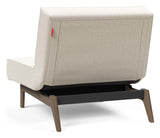 Splitback Eik Loungestol, Røget eg, Offwhite Bouclé - Unoliving.com