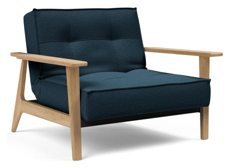 Splitback Frej Loungestol, Eg, Argus/Navy Blue - Unoliving.com