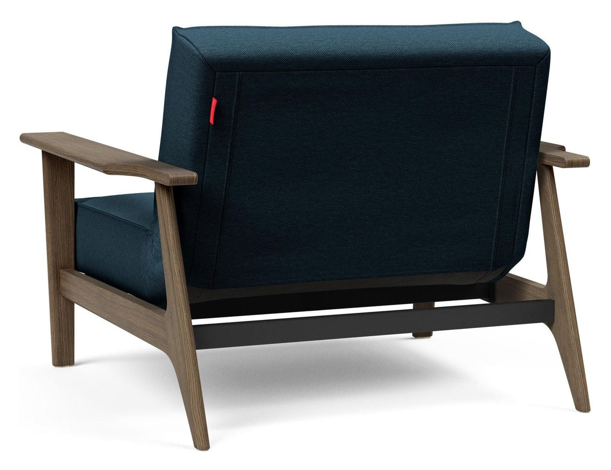 Splitback Frej Loungestol, Røget eg, Argus/Navy Blue - Unoliving.com