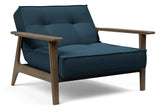 Splitback Frej Loungestol, Røget eg, Argus/Navy Blue - Unoliving.com